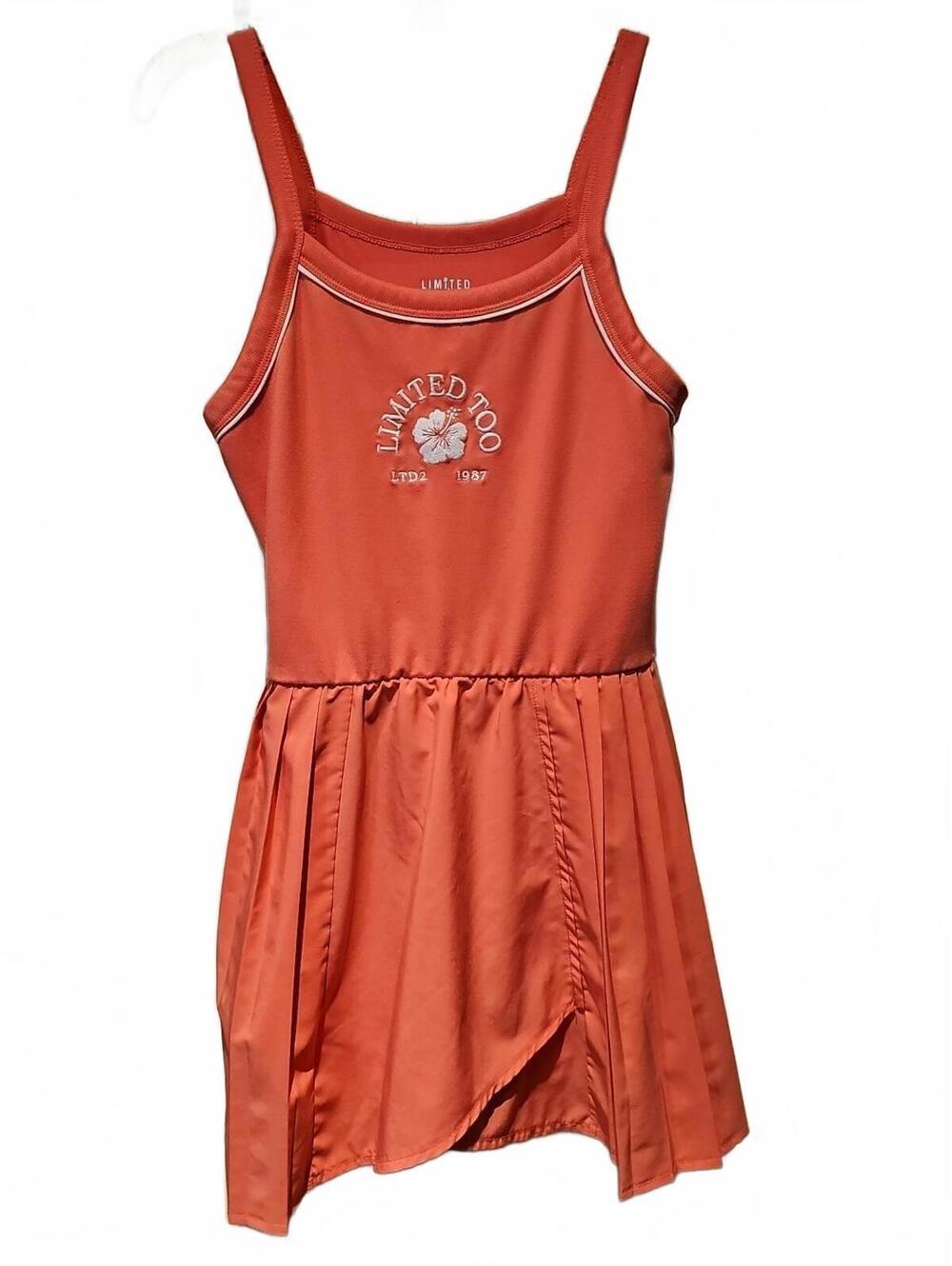 Limited Too Girls Rose Active Dress Attached Shorts Underneath Size L (12/14)